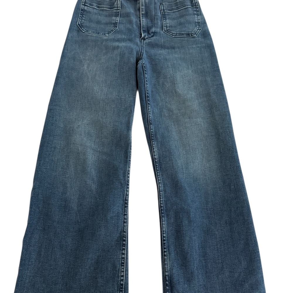 Maeve by Anthropology Wide-Leg Jeans in Medium Blue Wash